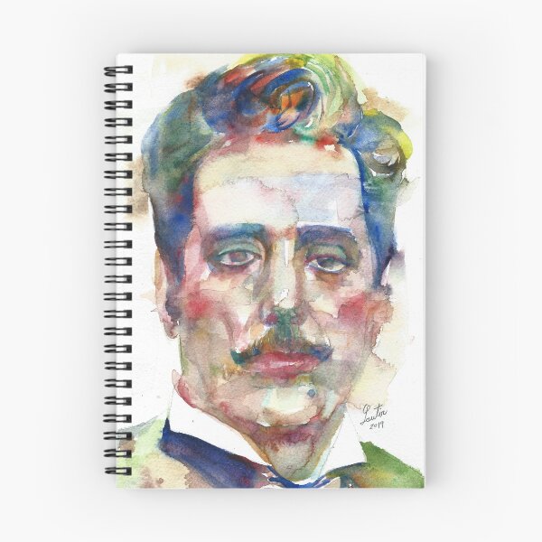 Item preview, GIACOMO PUCCINI - watercolor portrait designed and sold by lautir.