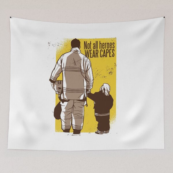 Item preview, Not every hero wears a cape fire department designed and sold by Dibbelchen.