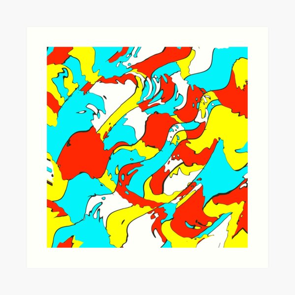 Party camouflage Art Print