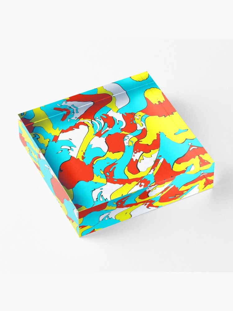 Alternate view of Party camouflage Acrylic Block