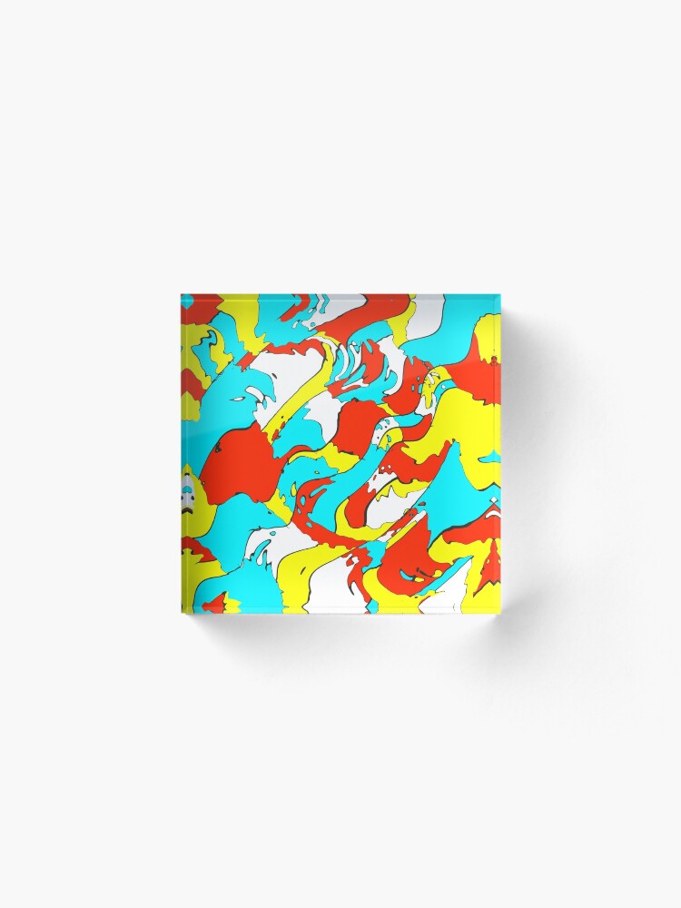 Alternate view of Party camouflage Acrylic Block