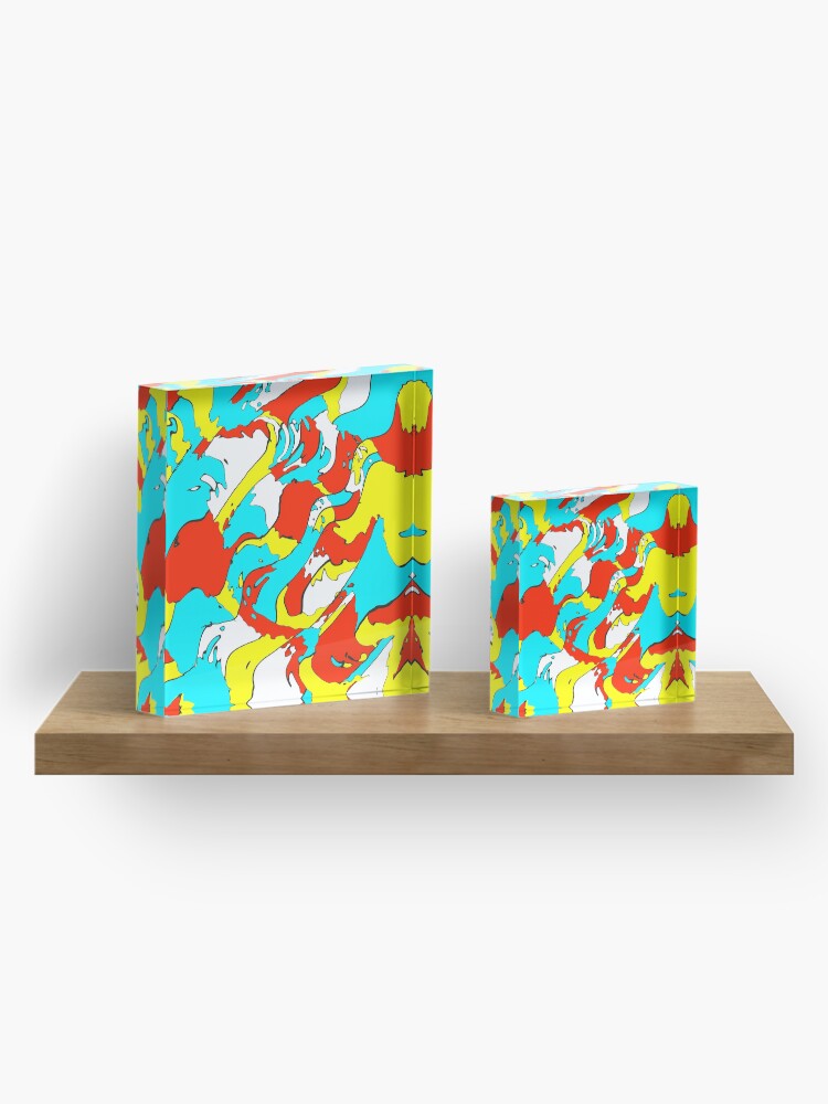 Alternate view of Party camouflage Acrylic Block