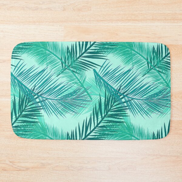 Item preview, Palm Leaf Print, Turquoise, Teal and Aqua  designed and sold by Marymarice.