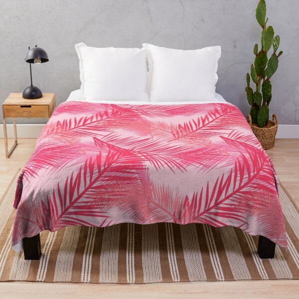 Item preview, Palm Leaf Print, Coral, Peach and Pastel Pink designed and sold by Marymarice.