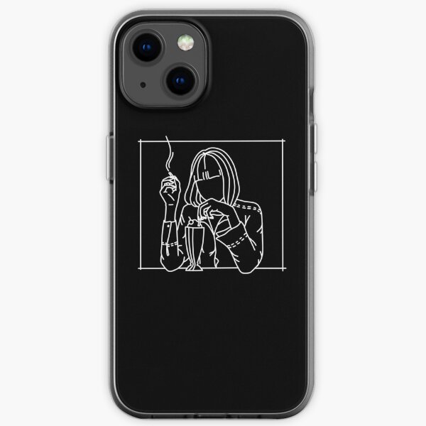 Pulp Fiction Mia Wallace Line Illustration Esthétique Coque souple iPhone