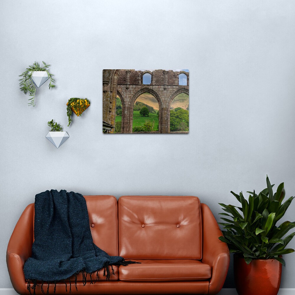 An arch in the ruins of Llanthony Priory - Wales Metal Print