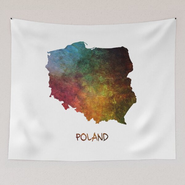 Item preview, Map of Poland colored designed and sold by JBJart.