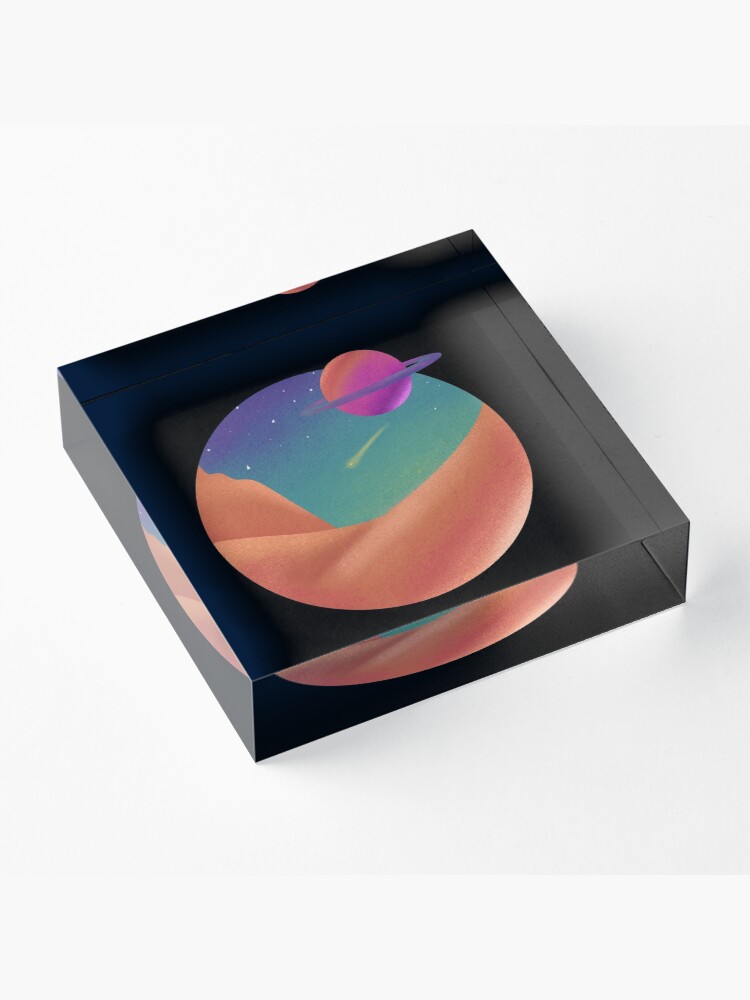 Alternate view of Vacation on Mars Acrylic Block