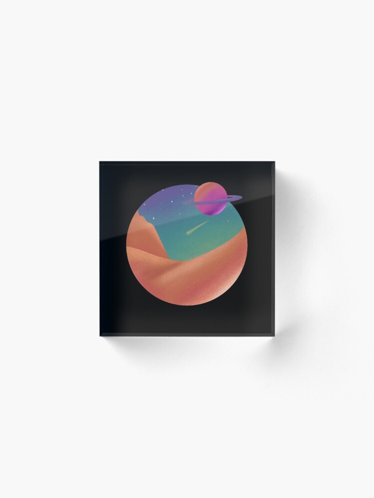 Alternate view of Vacation on Mars Acrylic Block