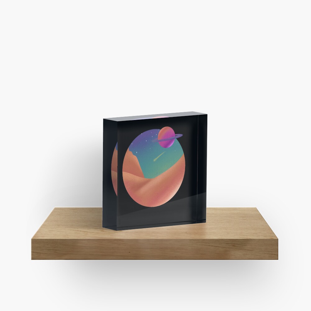 Vacation on Mars Acrylic Block
