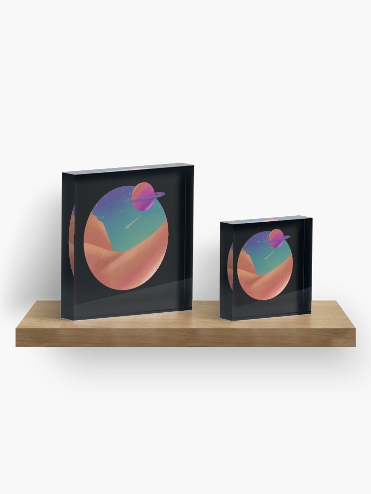 Alternate view of Vacation on Mars Acrylic Block