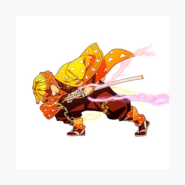 zenitsu demon slayer photographic print by quotetheanime redbubble