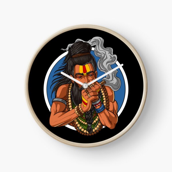 Vista previa del artículo con la obra «Sadhu Smoking Chillum», diseñado y vendido por underheaven.