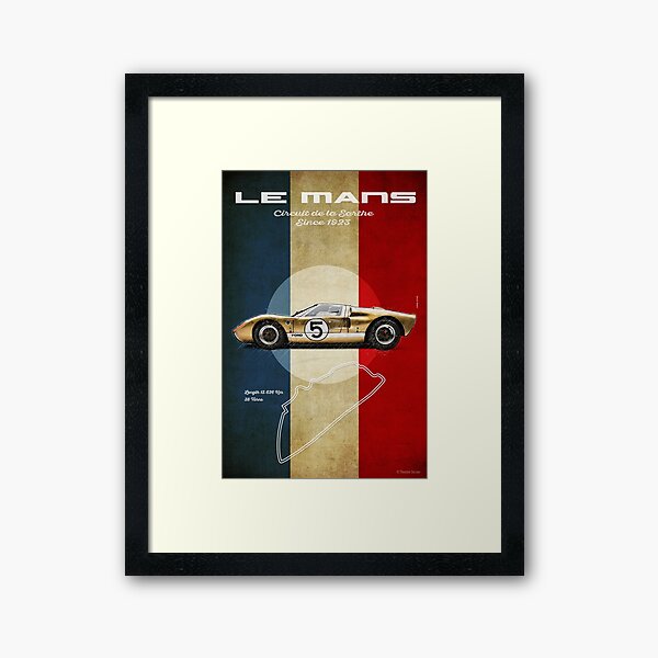 Le Mans Vintage GT Impression encadrée