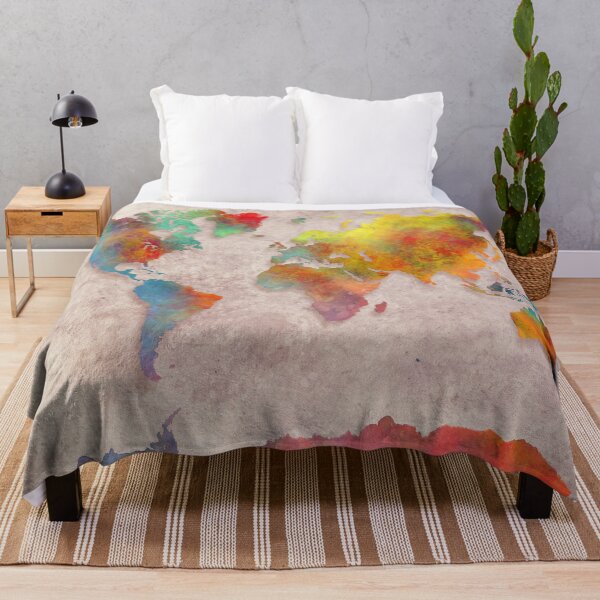 Item preview, World Map colored designed and sold by JBJart.