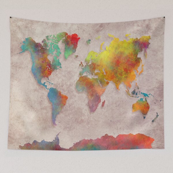 Item preview, World Map colored designed and sold by JBJart.