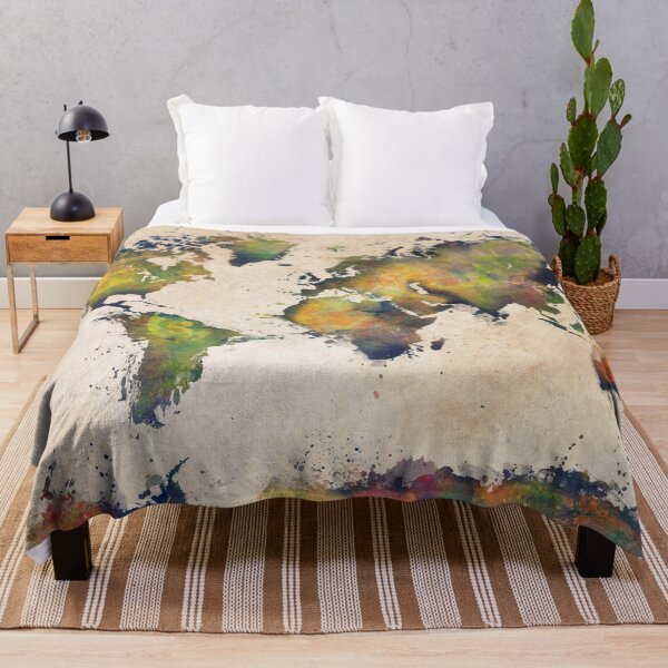 Item preview, World Map green splash designed and sold by JBJart.