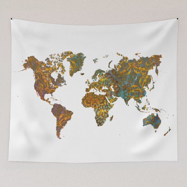 Item preview, world map oriental #worldmap #map designed and sold by JBJart.