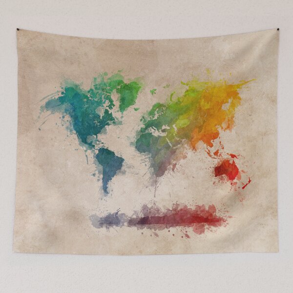 Item preview, World Map splash colored designed and sold by JBJart.