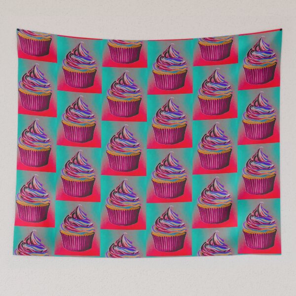 Item preview, Deep Fried Cupcake Colorful Pop Art Painting designed and sold by AllisonDelDuca.