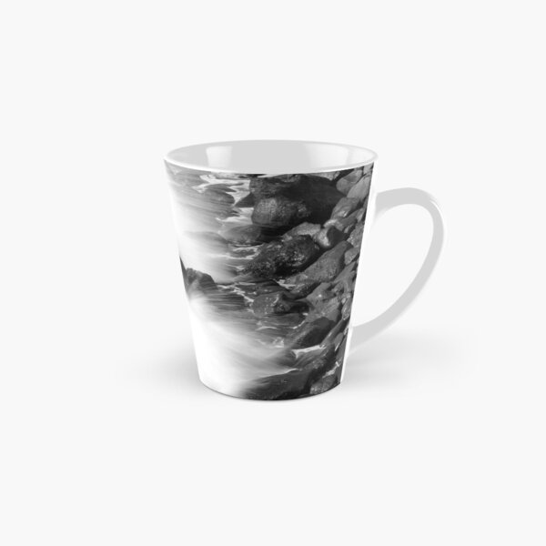Waves in Black and White Tall Mug