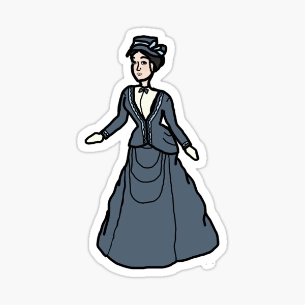 Lady Octavia Wyndham - Victorian Era Fashion Sticker for Sale by  LochNestFarm
