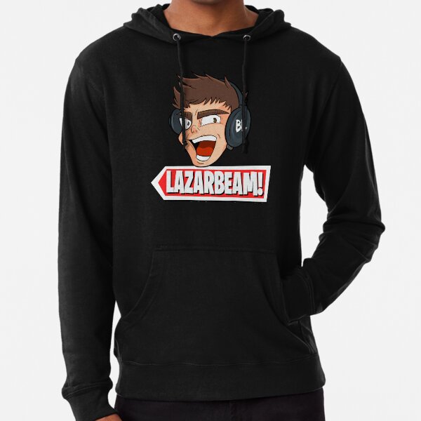 High Quality - Original Artist - Lazarbeam with Headphones Lightweight Hoodie