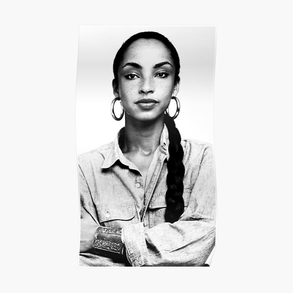 Sade, Black and White Portrait Poster