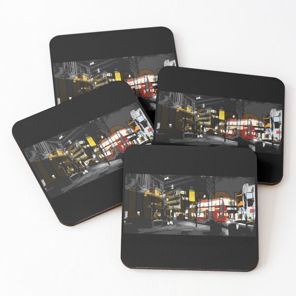 Item preview, London Bus on a grey scale background designed and sold by Vittorio Magaletti.
