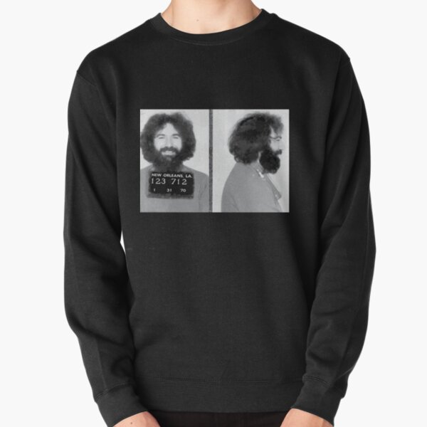 Jerry Garcia Dead mugshot fan art Pullover Sweatshirt