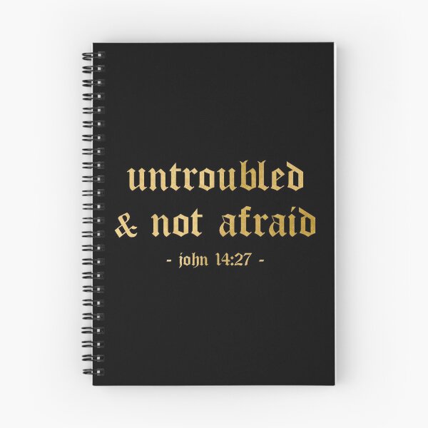 Item preview, Untroubled And Not Afraid - John 14:27 (Black And Gold) designed and sold by 4wordsmovement.