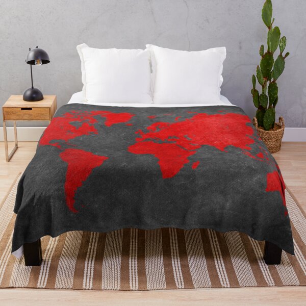 Item preview, World map black and red designed and sold by JBJart.