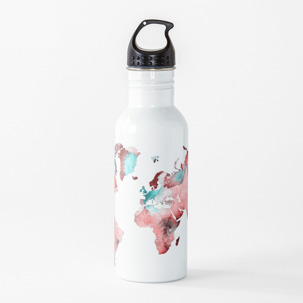 world map 72 #map #worldmap Water Bottle