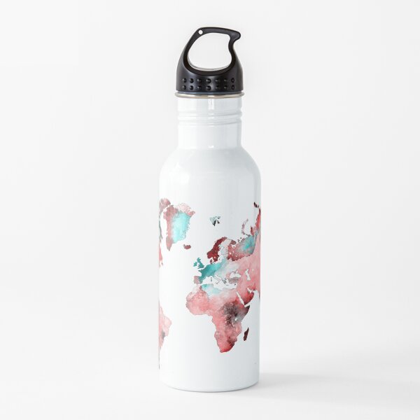 world map 72 #map #worldmap Water Bottle