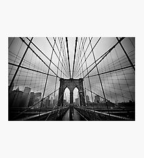 Rainy Brooklyn Bridge Photographic Print