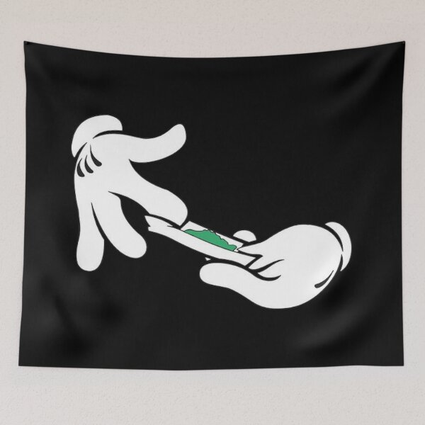 Item preview, Hand of a well-known mouse rolling a green cigarette designed and sold by Gatsbird Design.