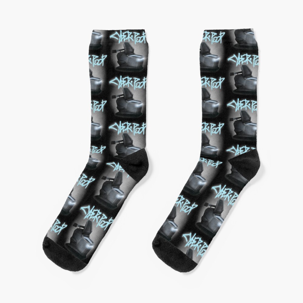 "Cyber Poop, The fastest toilet seat" Socks by ABSOriginals Redbubble