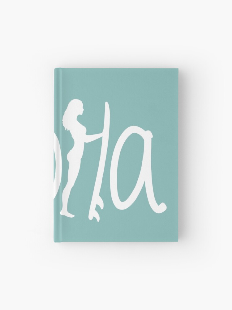 Aloha Surfer Girl Hardcover Journal By Fanwearhawaii Redbubble