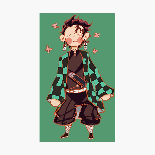 "Tanjiro Chibi - Kimetsu no yaiba/Demon Slayer" Photographic Print by