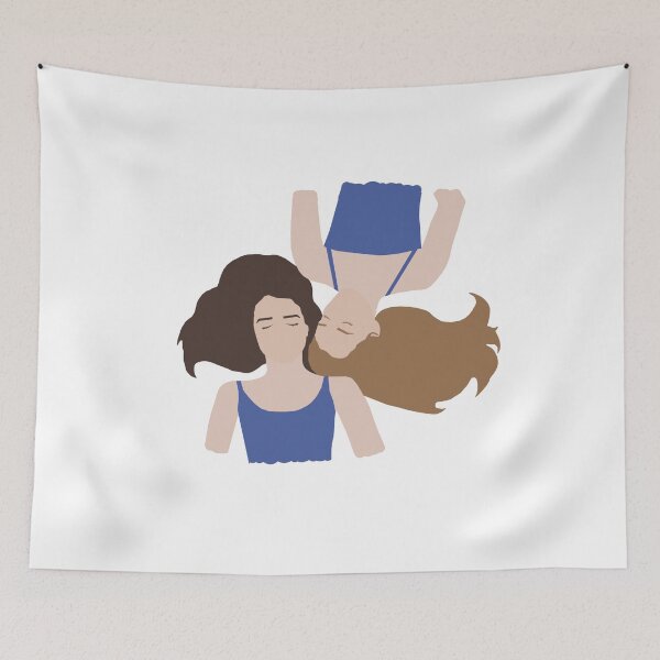 Item preview, 2 girls laying down with hair designed and sold by Ella's  Doodles And Designs.