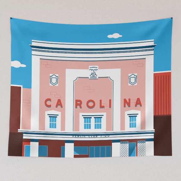Item preview, Carolina Theater Illustration designed and sold by Pencilclub.