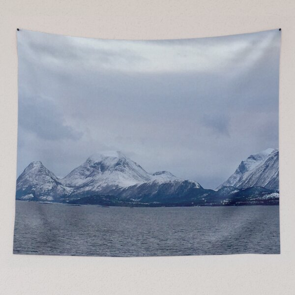 Item preview, “Snow Capped Mountains” Beautiful Norway. designed and sold by Angela Haig-Harrison.