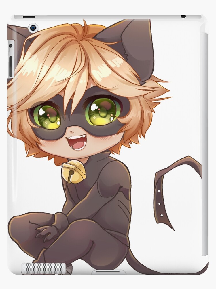 Chat Noir Chibi Ipad Case Skin By Checkogo Redbubble