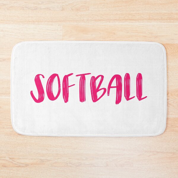 Item preview, Softball in pink brushed letters designed and sold by AllShirts21.