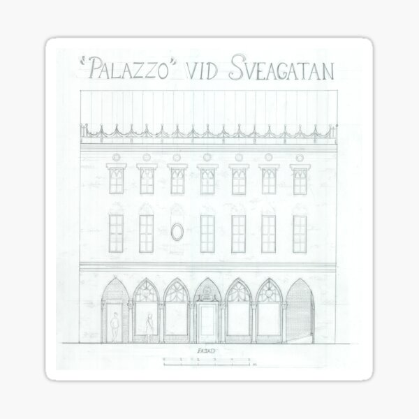 Architecture drawing Sticker