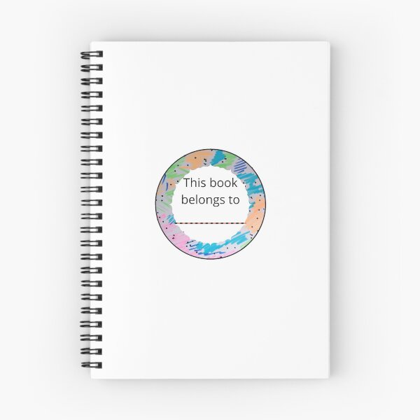 Item preview, This book belongs to - circle sign for bullet journals, planner, diaries designed and sold by Miledi.