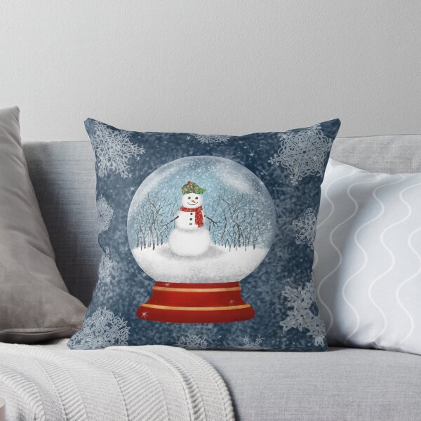 Item preview, Snowman Snow Globe with Snowy Sky designed and sold by Wendi Moore.