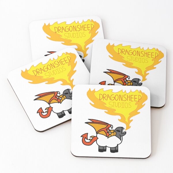 Item preview, Flaming Dragonsheep logo designed and sold by Dragonsheep.
