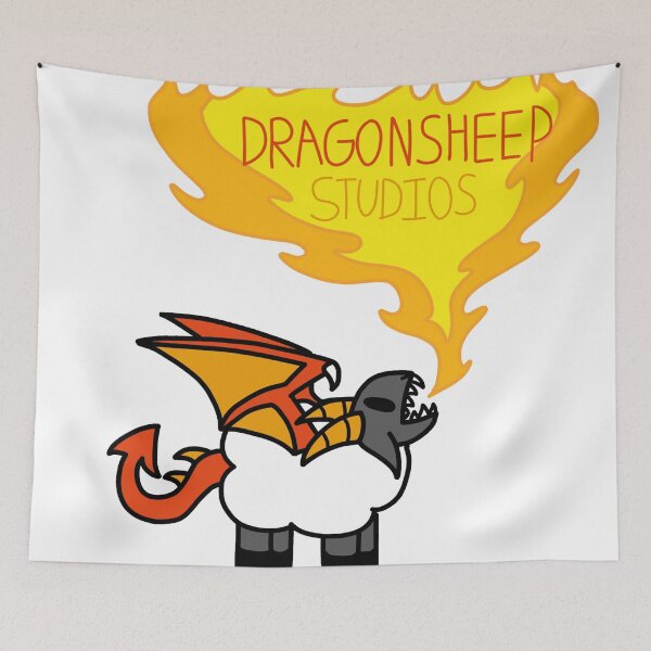 Item preview, Flaming Dragonsheep logo designed and sold by Dragonsheep.