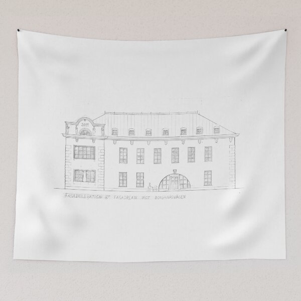 Item preview, Library building side facade designed and sold by Sildesalaten.